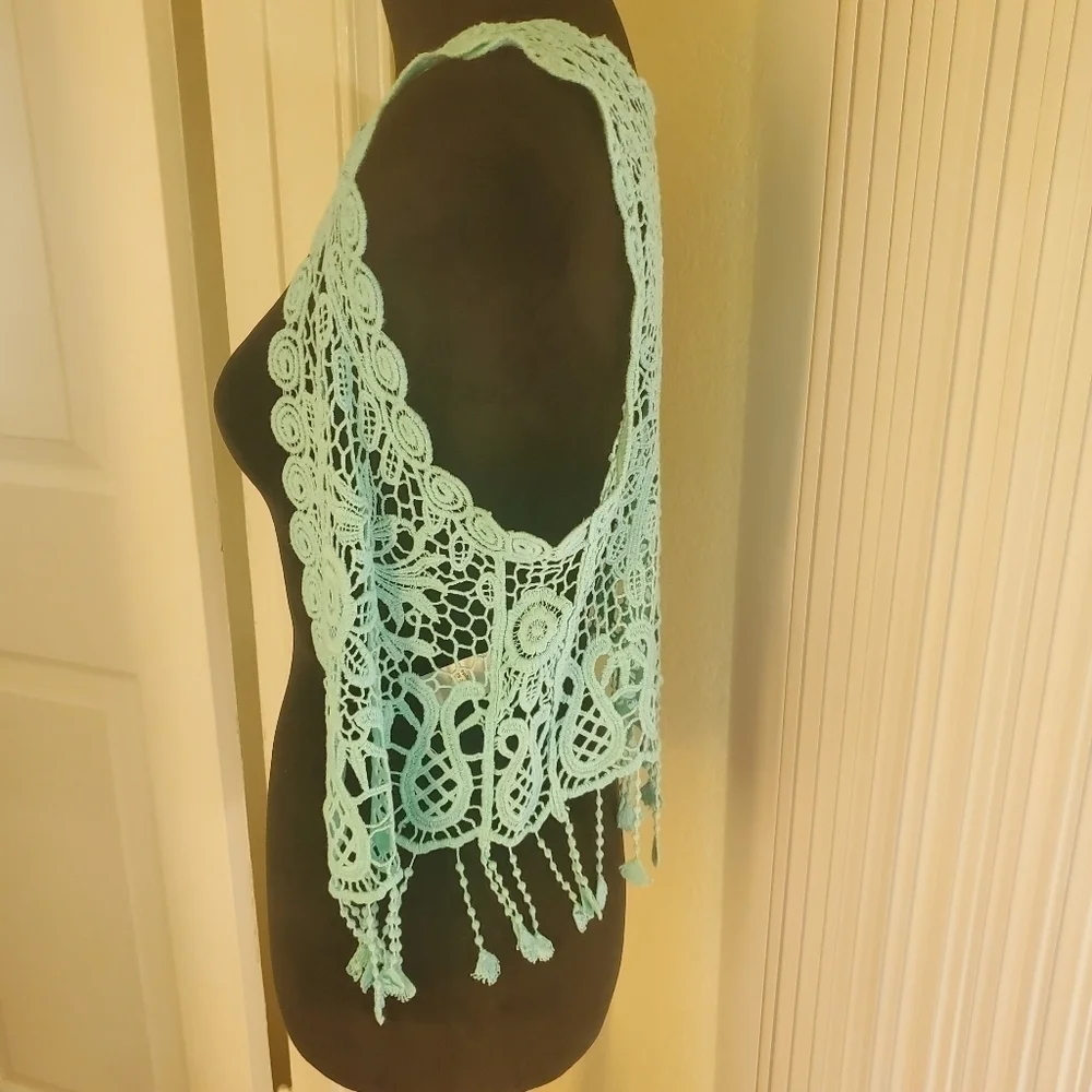 Crochet Tassel Shrug Cardigan - Picture 4 of 7